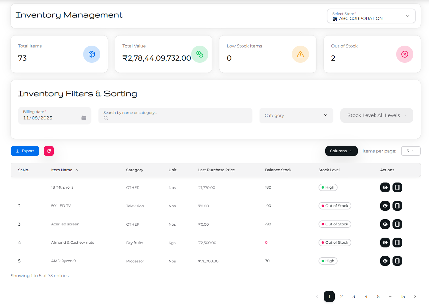 Stay on Top of Your Stock Levels